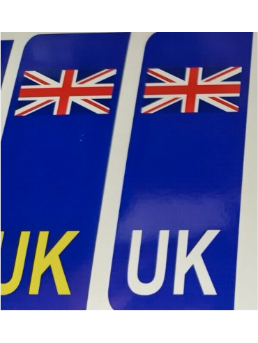 UK side badge number plate 110mm x 45mm